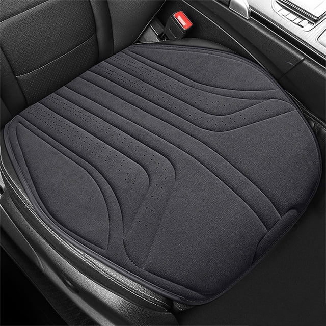 Cojín para asiento de coche, funda de cojín para asiento de coche, cojín de terciopelo de cuero transpirable, paquete de medio