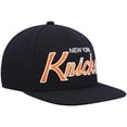 thumbnail image 3 of Men's Mitchell & Ness Black New York Knicks Hardwood Classics Script 2.0 Snapback Hat, 3 of 5