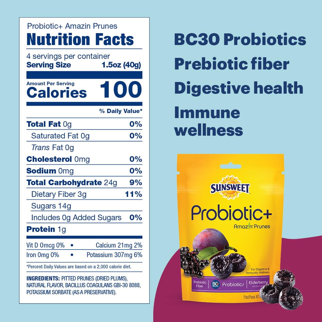 Sunsweet Probiotic+ Prunes 8 Pack