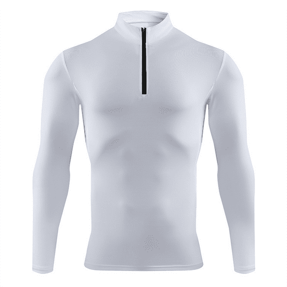 Youthup Men's Quick-Dry Solid Color Long Sleeve Sports T-Shirt, Moisture-Wicking & Breathable Summer Workout Top for Running & Gym