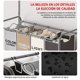 thumbnail image 4 of Cesto de ropa sucia con compartimiento y bolsas extraíbles para lavadero dormitorio baño colorido 4 bolsas con perchero, 4 of 7