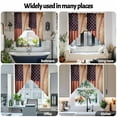 thumbnail image 5 of Swag Curtains Valances for Windows, Patriotic American Flag Short Kitchen Window Curtains Over Sink, Vintage Red Blue Stripe Stars Cafe Curtains Panel Set Of 2,Rod Pocket, 45 Inches Length, 5 of 8