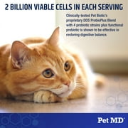 Pet MD Biotic Probiotics for Dogs & Cats - Prebiotic, Fiber, Probiotic Powder - Gas, Constipation Relief, Anti Diarrhea - Balance Digestive Flora & Restore Gut Health for Dogs & Cats - 2.12 oz