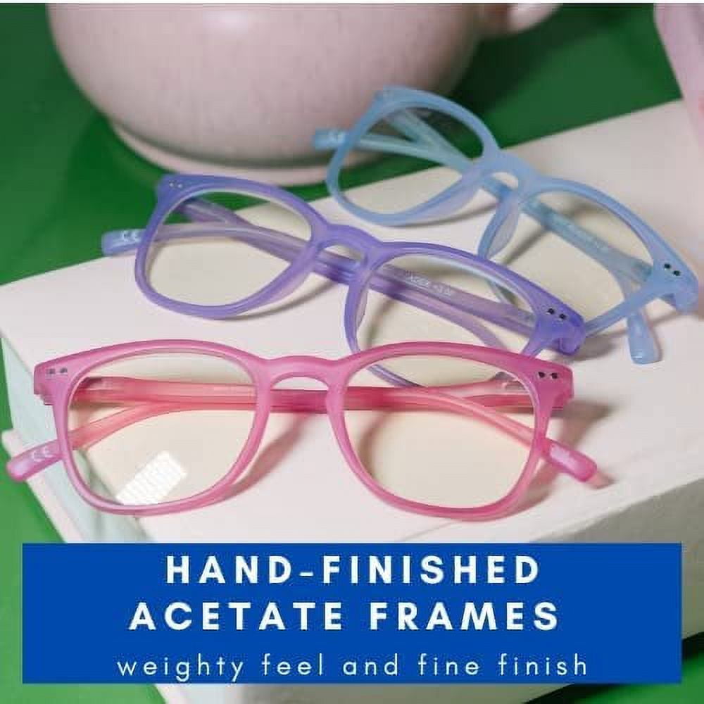 MicroVision Optical Futura 3P Blue Light Reading Glasses, Pastel +2.50
