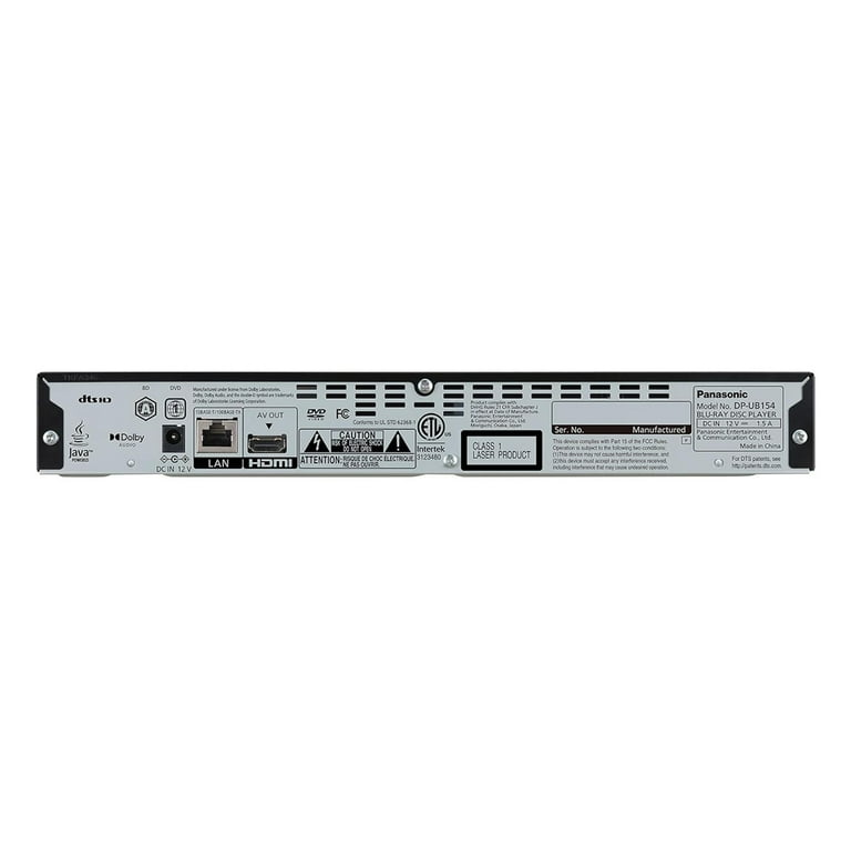 Panasonic 4K Ultra HD DVD/Blu-Ray Player with HDR10, Dolby Digital