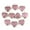 Flamingo Jade, variant on 10x Faceted Heart Gemstone Pendants Love Stone Healing Charms Bulk 16-17mm-Labradorite