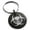 Black, variant on Stainless Steel Zombie Skull Biohazard Engraved Small Medallion Circle Charm Keychain Keyring