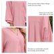 thumbnail image 5 of Blusa Con Cuello En V, Blusa Informal De Manga Farol De Gasa De Color Puro Para Mujer Cómoda Para Mujer Para Oficina Para Vacaciones EOTVIA Rosa S, 5 of 5