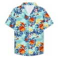 thumbnail image 2 of Trajes hawaianos a juego en azul cromoncent para papá e hijo, 2 of 7