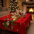 thumbnail image 4 of 2026 Christmas Indoor Home Decor Christmas Tablecloth Decor Waterproof Washable Xmas Holiday Table Cover Festive Printed Rectangle Table Cloth For Dining Table Kitchen Party Indoor Outdoor, 4 of 7