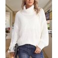 thumbnail image 6 of Women's Fall Oversized Pullover Sweaters Casual High Neck Long Sleeve Tops Winter Clothing, 6 of 12