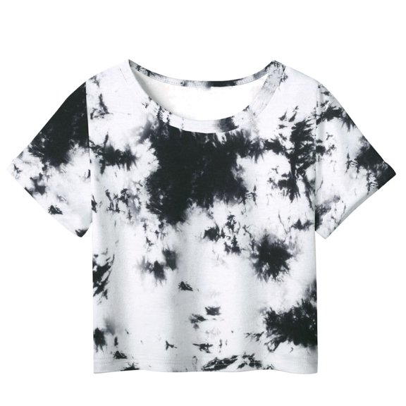 SHTXOZHI Toddler Tie-Dye T Shirt Kids Boys Girls Short Sleeve Round Neck Tee Tops Summer Tshirt
