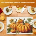 thumbnail image 3 of Autumn Heat-Resistant Placemats Decoration for Dining Table Kitchen Table, Leaf Washable Placemats 6Pack 17.7x13in Durable Pumpkins Cute Plants Placemat, 3 of 5