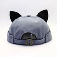 thumbnail image 3 of Lindo gorro de melón con orejas de gato, gorro de piso para niños, gorro tipo cúpula para primavera, otoño y verano, 3 of 6