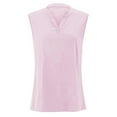 thumbnail image 4 of fatyb Women's V Neck Tank Tops Sleeveless Casual Tshirts Solid Color Summer Lightweight Loose Blouses, 4 of 5