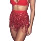 thumbnail image 1 of Qarigey Faldas Con Borlas Para Mujer Espectáculos De Danza Trajes De Danza Faldas Para Mujer Faldas De Lentejuelas Prendas para la parte inferior del cuerpo rojo, 1 of 6