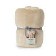 thumbnail image 6 of Better Homes & Gardens Solid Velvet Plush Soft Throw Blanket, Oversized, Almond Biscuit, 6 of 8