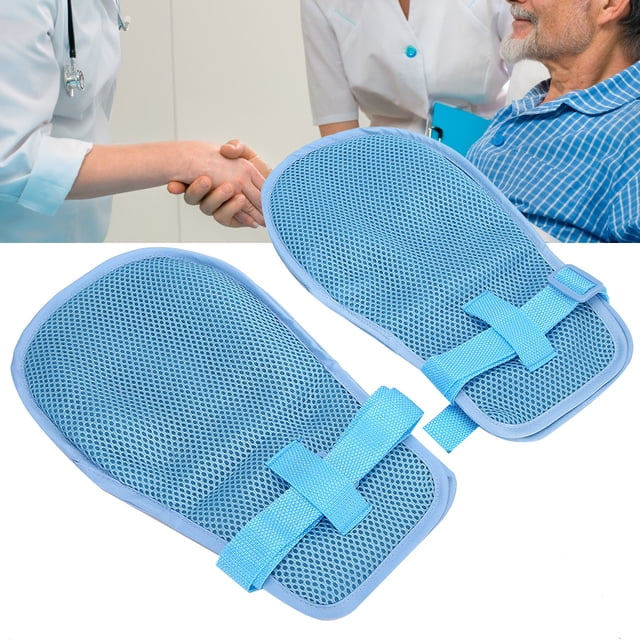 Restraint Gloves, 3D Mesh Cloth Hand Fixed Restraint Glove Fall Prevention Breathable For Hospital