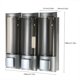 thumbnail image 5 of Dispensador Dispensadores de jabón manuales con cinta de espuma de doble cara Montado en la pared Champú de tres cámaras Caja Champú Gel de ducha Dispensadores de jabón líquido Cuarto de des CHUANGDIAN Dispensador, 5 of 5