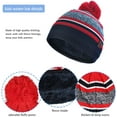 thumbnail image 3 of GRNSHTS 3PCS Kids Hat Scarf Gloves Set Toddler Boys Girls Winter Knit Beanies Neck Warmer with Fleece Lining (Red), 3 of 14