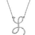 thumbnail image 2 of Personalized Diamond Cursive Initial Pendant Necklace 14k White Gold, 2 of 2