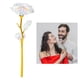 thumbnail image 4 of Flores rosas artificiales chapadas en oro regalo del Día de San Valentín, 4 of 9