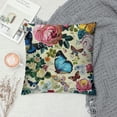 thumbnail image 2 of Orinice  Throw Pillow Covers Vintage Bird Butterfly Dragonfly Rose Design Square Pillowcase for Home Decor Sofa Car Bedroom Pillow case  White, 2 of 5