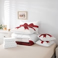 thumbnail image 6 of jejeloiu Romantic Valentine Gift 7-Piece Twin Bedding Sets,Cartoon Cute Bow Bedding Comforter Set For Teens Reversible, 6 of 8