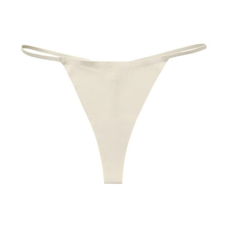 

Gubotare Womens Boxer Briefs Women G String Lace Thongs T Back Panties Thong Female Underwear Fashion Letter Panty Girls Underwear Beige L
