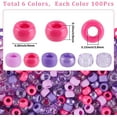 thumbnail image 2 of 1set 600pcs 6 colors Opaque & Transparent Plastic Beads Barrel Mixed color 9x6mm Hole: 3.8mm 100pcs/color, 2 of 5