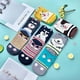 thumbnail image 2 of 5 pares de calcetines divertidos con diseño de animales para mujer, con diseño de gato y perro, talla única., 2 of 5