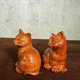 thumbnail image 1 of Ebony wood carved cat figurine, new Chinese style solid wood animal cute kitten home living room desktop decoration craft., 1 of 4