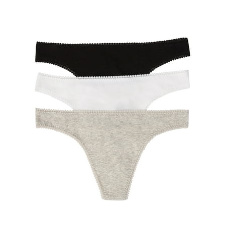 

OnGossamer Womens Cabana Cotton Low Rise Hip G Thong 3-Pack Style-1412P3