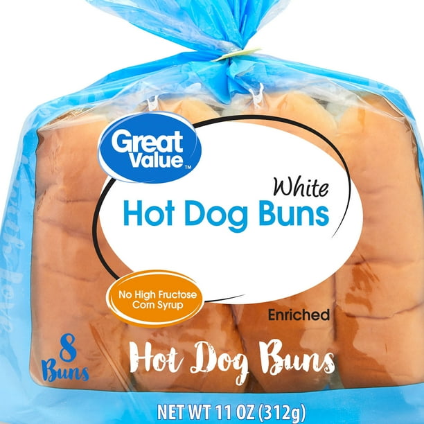 Great Value Hot Dog Buns, White, 11 oz, 8 Count Walmart Business