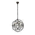 thumbnail image 4 of 1130 Geneva Collection Pendant 20"X23" Royal Cut Crystals (Clear) 5 Light Dark Bronze Finish, 4 of 8