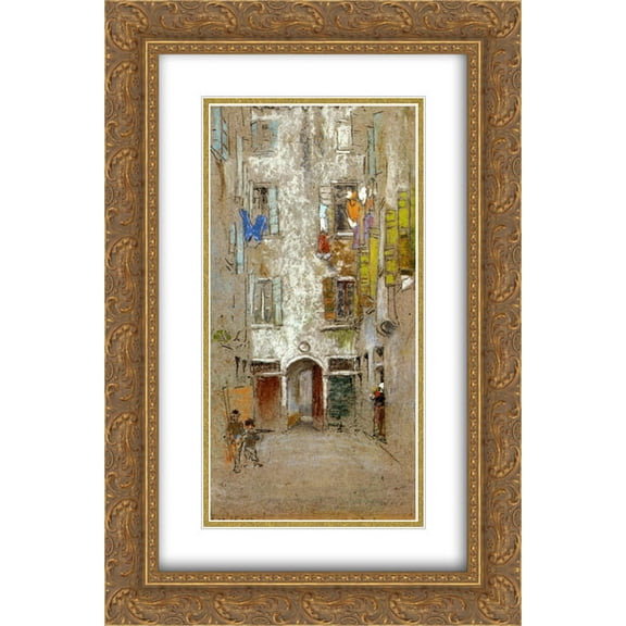 James McNeill Whistler 2x Matted 16x24 Gold Ornate Framed Art Print 'Corte del Paradiso'