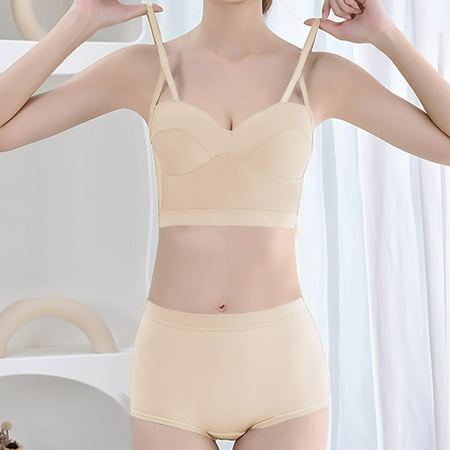 Seamless Backless Ultra-Thin Bra: Women s Breathable Cotton Underwear Set with Chest Wrap & Gathering for Daily Comfort & Sexy Appeal