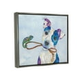 thumbnail image 5 of Stupell Industries Jack & Chameleon Smiling Dog Portrait Collage Painting Luster Gray Floating Framed Canvas Print Wall Art, Design by Lisa Morales, 5 of 5