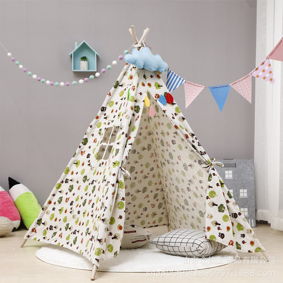 Details about   Children Tents Teepee Tents For Playhouse Wigwam For Children Infantil Kid Tents 