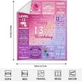 thumbnail image 5 of 12th Birthday Gifts for Girls, Girls 12th Birthday Gifts Idea for Daughter Sister, 12 Year Old Blanket for Girls, Best Birthday Gift for 12 Years Old Girl, Birthday Pink Throw Blanket 60"x50", 5 of 5