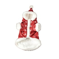 Dog Christmas Outfits Girl Boy Dog Holiday Dress Lightweight Doggie Costume Puppy Clothes Pet Apparel with Bowknot Santa Print Cat Clothing, Red Small