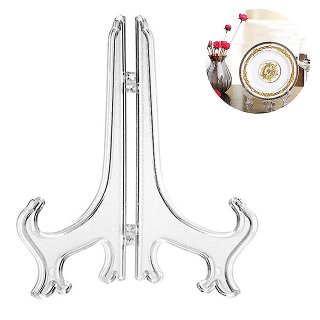 12 piezas de calidad superior, soporte de placa acrílica tradicional transparente, soporte para marco de fotos, caballetes de plástico