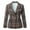 Brown, variant on Dezsed Blazer Jackets for Women Women Business Attire Printed Long Sleeve Suit Collar Slimming Cardigan Double Breasted Suit Coat Tops Jacket Brown M