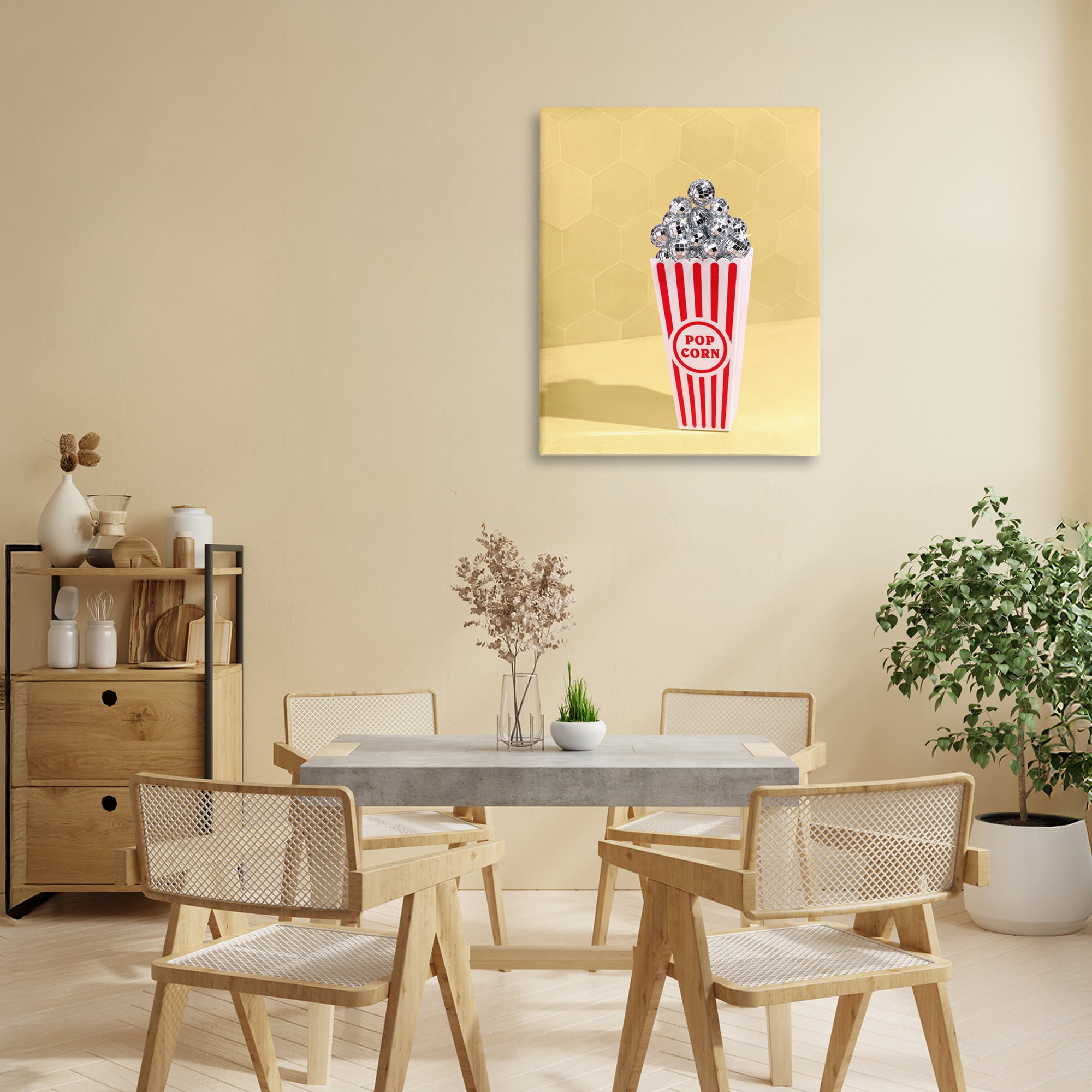 Stupell Industries Disco Filled Popcorn Canvas Wall Art, design by LISH Creative