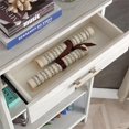 thumbnail image 3 of Leick Home Riley Holliday 3-Shelf Corner Bookcase with Drawer in Weathered White, 3 of 3