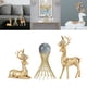 thumbnail image 5 of Estatua de ciervo moderna, escultura de Animal de la , arte Feng Shui, artesanía para , oficina, pequeña sala , soporte de TV, Estante de oro perfecl Estatua de escultura de ciervo, 5 of 8
