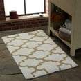 thumbnail image 5 of Saffron Fabs 34x21 Inches Arctic Blue/White Geometric Cotton Bath Rug, 5 of 5