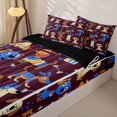 thumbnail image 3 of Erosebridal Cartoon Puppy Zipper Twin Comforter Sets with Fitted Sheet and 2 Pillowcases,Cute Dog Pattern Zipper Bedding Set For Girls,Black Reversible,4pcs, 3 of 7