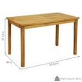 thumbnail image 4 of Sunnydaze 47" Teak Outdoor Dining Table, 4 of 9