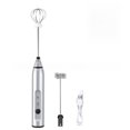 thumbnail image 1 of Rechargeable Handheld Electric Mixer with 3-Speed Settings – Automatic Milk Frother, Coffee/Tea Stirrer, and Cream Whipper for Baking, Beverage Foaming – Compact Black Design, Easy to Use & Store –, 1 of 5